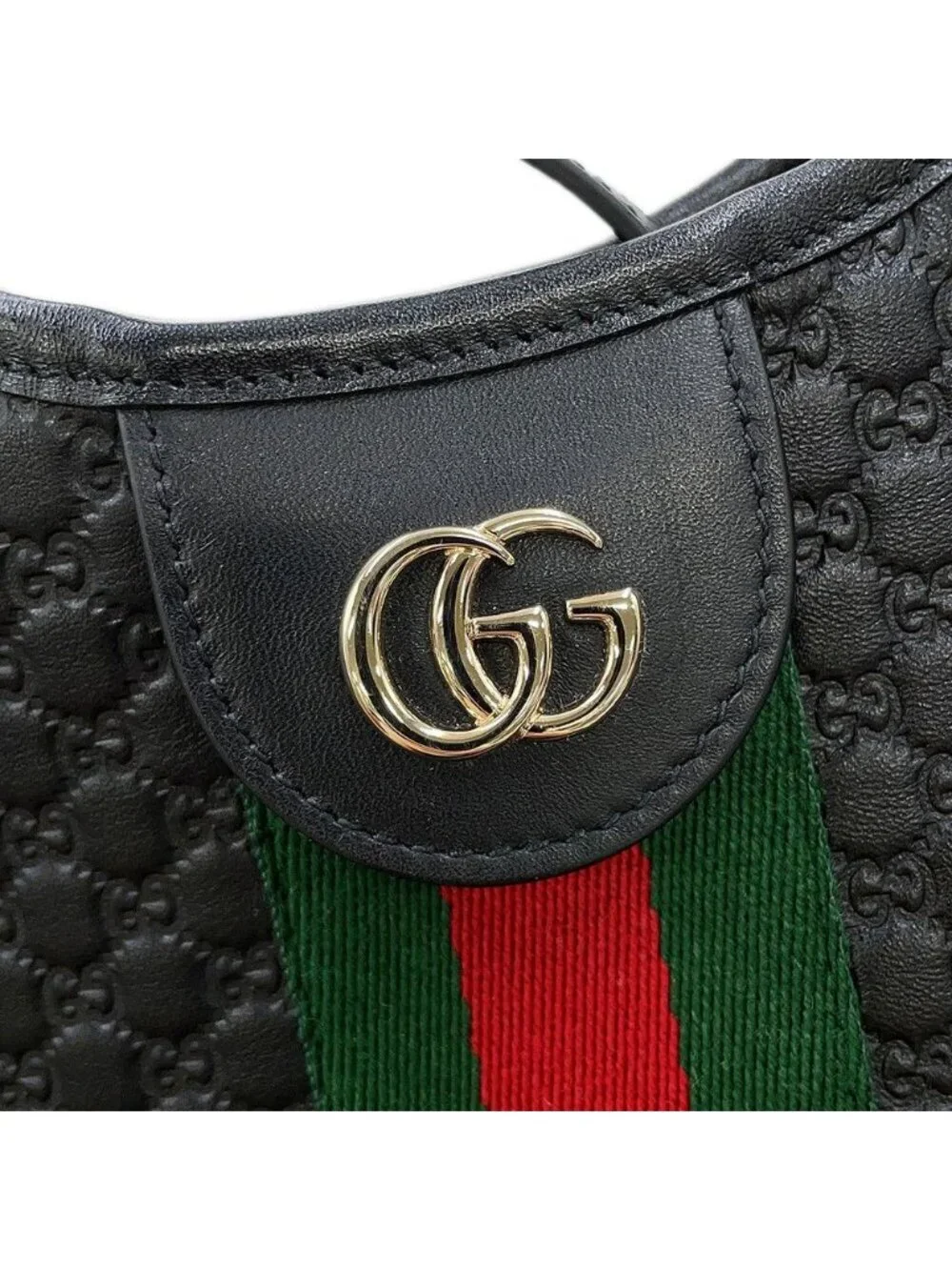 Gucci Tote Ophidia Micro Guccissima Giglio Large 2-Way Black